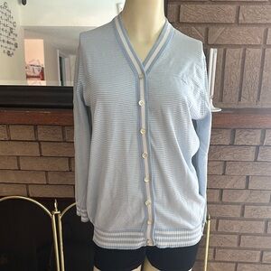 Givenchy Sport Vintage Light Blue Striped Cardigan